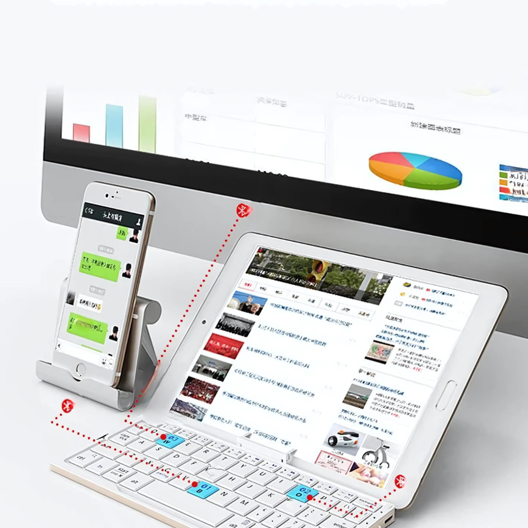 Bluetooth Keyboard with Magnetic Stand for Tablets – Portable and Universal Compatibility 7