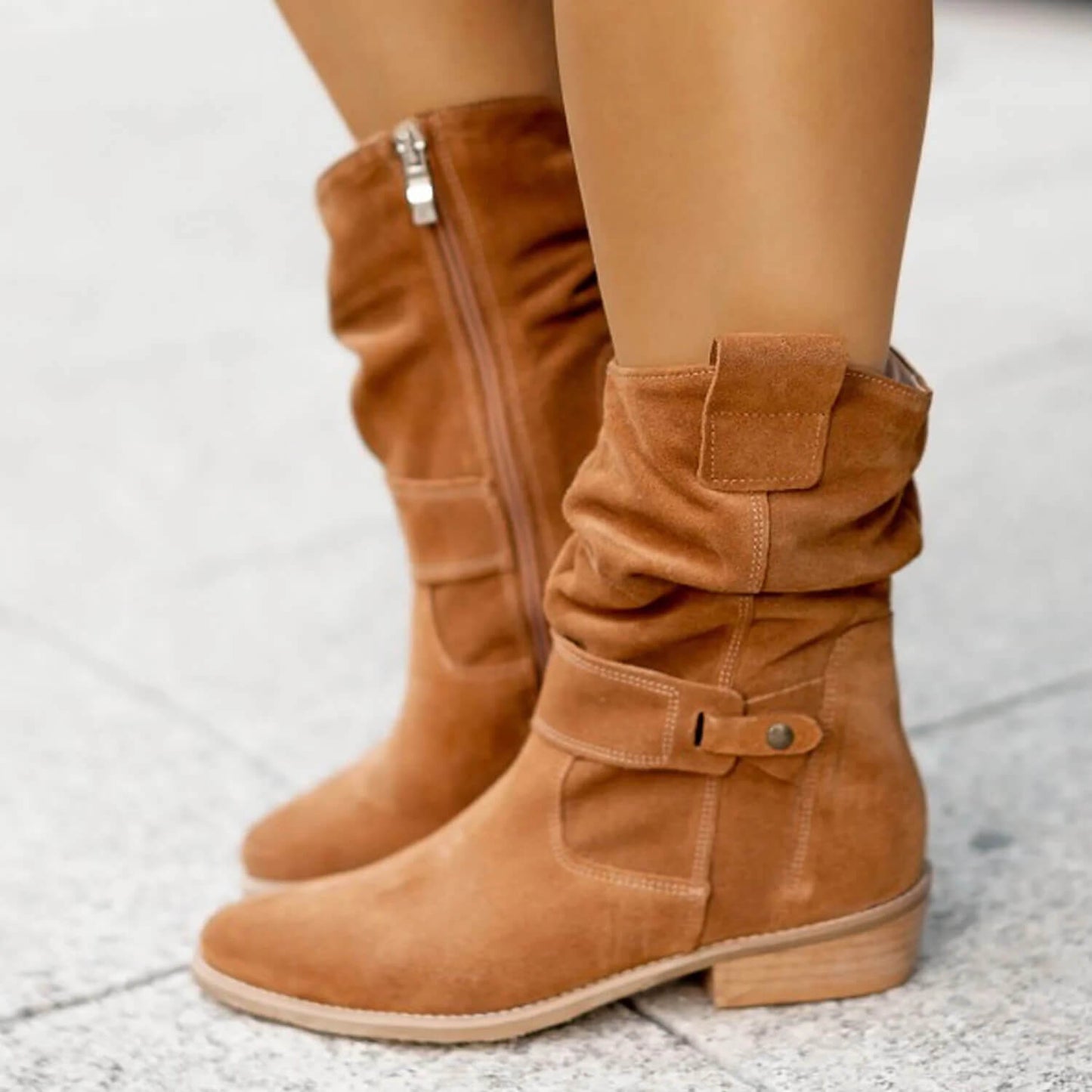 Brown Suede Ankle Boots for Women – Comfortable Everyday Booties with Timeless Style 5