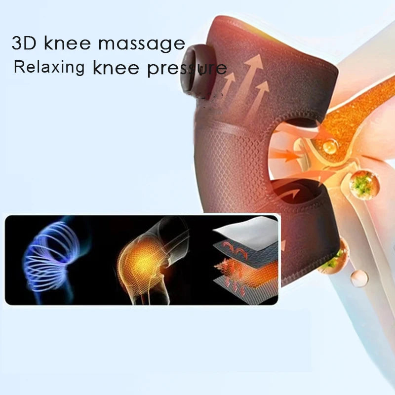 Electric Heating Knee Massager with Soothing Vibration – Wireless, Adjustable, and Comfortable Fit-TRUZENIC