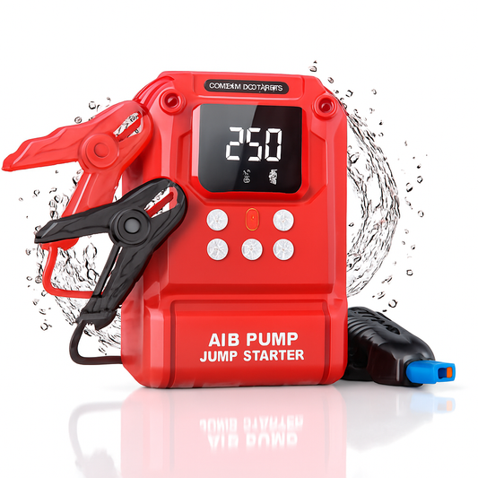 Car Jump Starter with 3000A Peak Power and Built-In Air Compressor 0