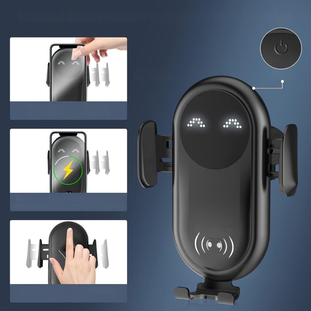Car Phone Holder with Wireless Charging and Automatic Sensor – Durable Silicone Vent Mount 5