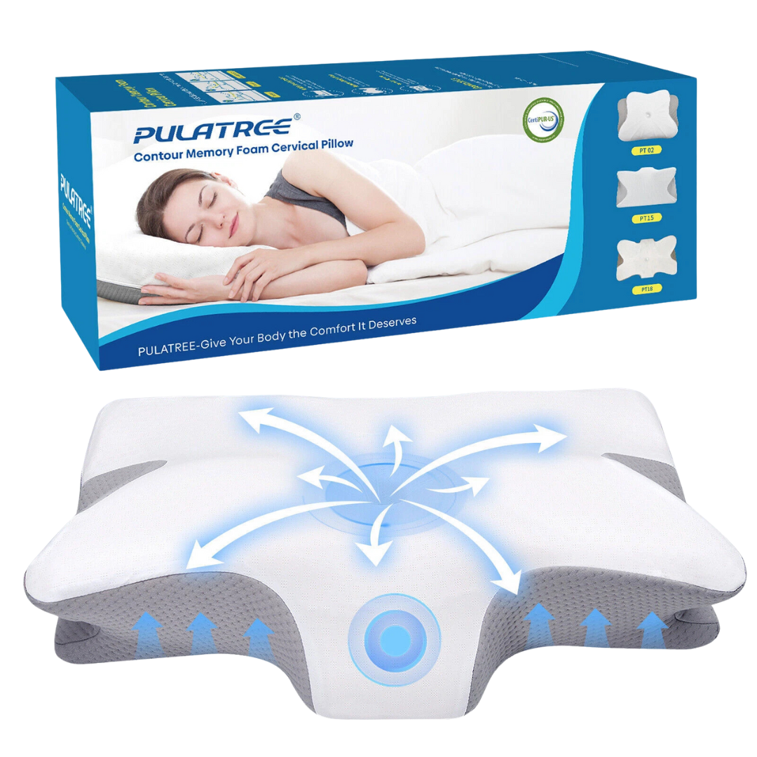 Cervical Neck Support Pillow for Neck Pain Relief – Ergonomic Memory Foam with Hypoallergenic Cover, Ideal for Side and Back Sleepers 3