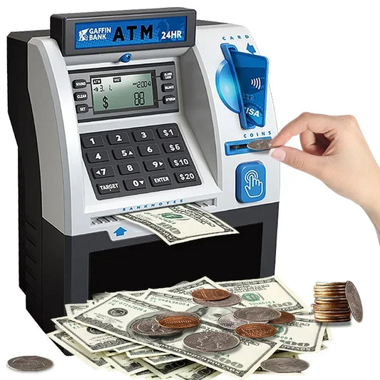 Children's Electronic ATM Piggy Bank with Password Protection, Card Swipe Feature and Interactive Sounds 0