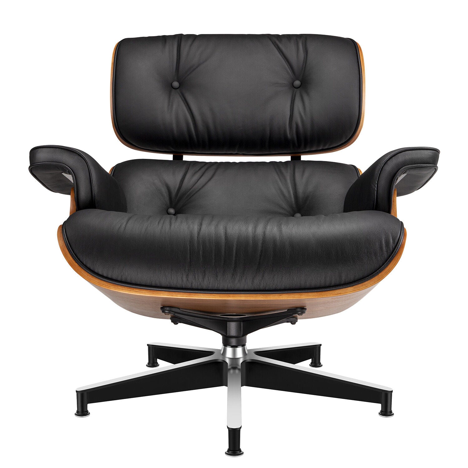 Classic Genuine Leather Lounge Chair with Ottoman – Ergonomic Living Room Chair for Ultimate Comfort 4