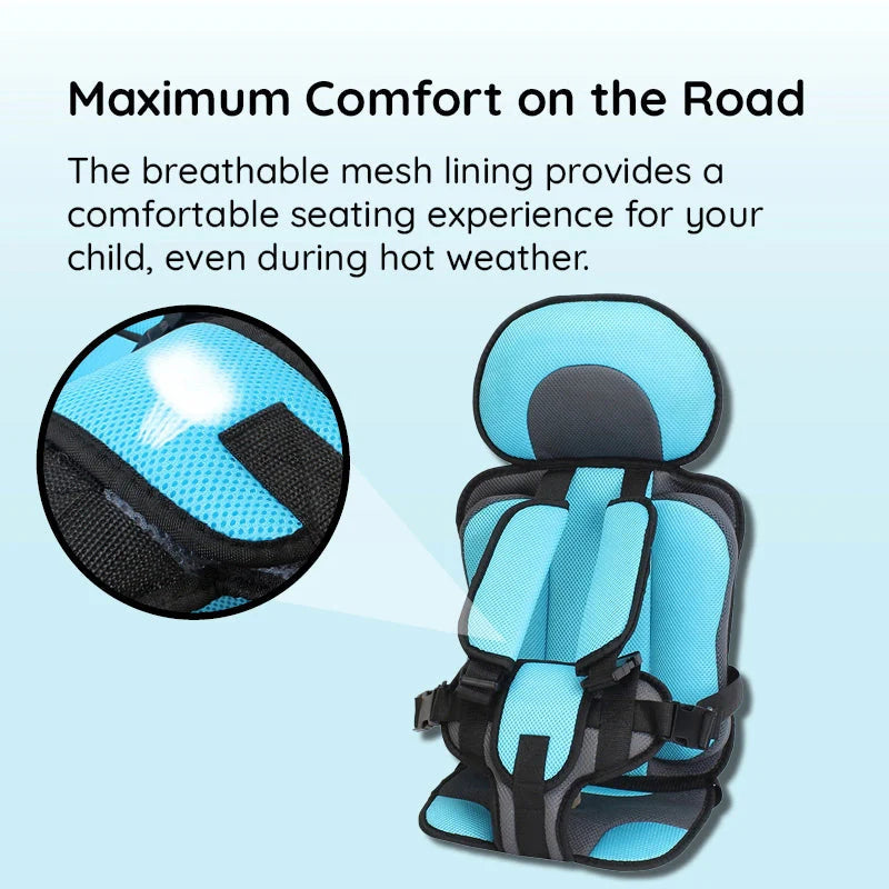 Comfortable Child Car Booster Seat for Safe Travel – Lightweight and Portable 2