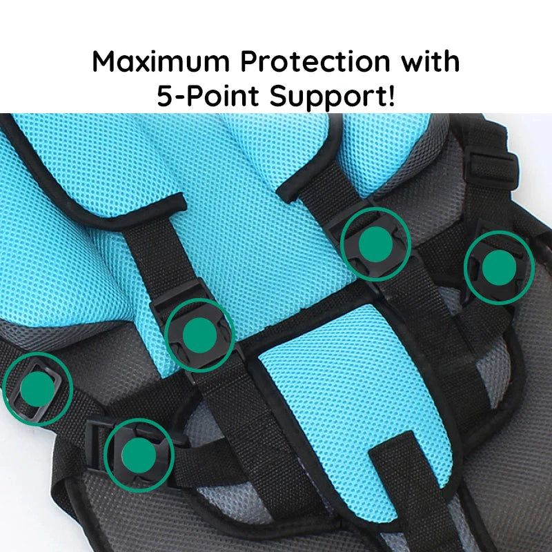 Comfortable Child Car Booster Seat for Safe Travel – Lightweight and Portable 7