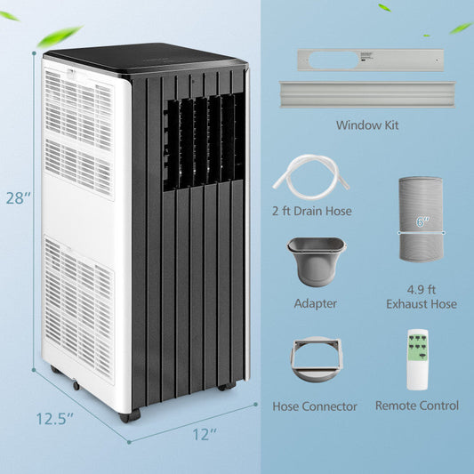 Compact 10000 BTU Portable Air Conditioner with Dehumidifier for Rooms up to 350 Sq.Ft 1