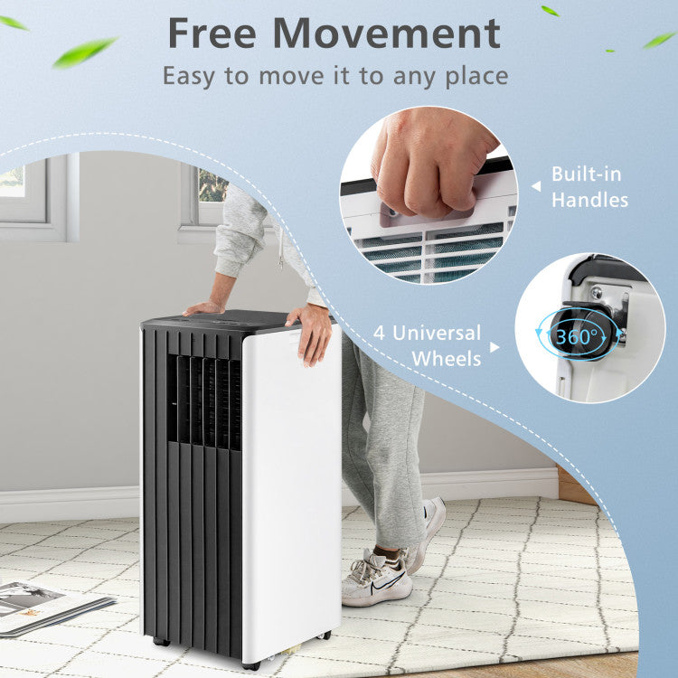 Compact 10000 BTU Portable Air Conditioner with Dehumidifier for Rooms up to 350 Sq.Ft 7
