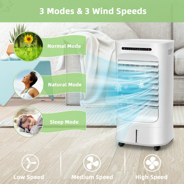 Compact 4-in-1 Portable Evaporative Cooler with Timer and Multi-Speed Modes – Ideal for Personal Use 1