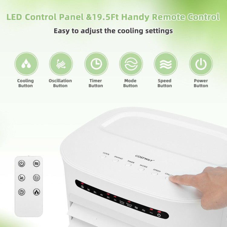 Compact 4-in-1 Portable Evaporative Cooler with Timer and Multi-Speed Modes – Ideal for Personal Use 5