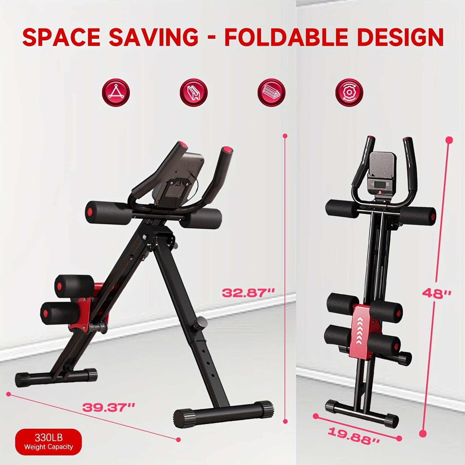 Compact Ab Workout Machine for Full Body Training – Adjustable Resistance and Foldable Design 4