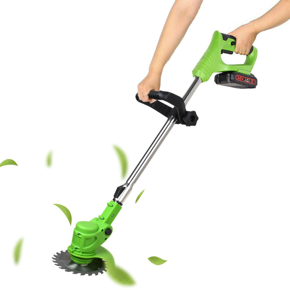 Cordless Grass Trimmer with Adjustable Telescopic Handle – 24V Motor for Efficient Lawn Care 1
