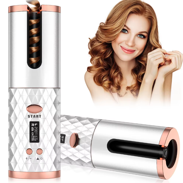Cordless Hair Curler with Ceramic Barrel – Automatic Styling Tool for Effortless Curls 2