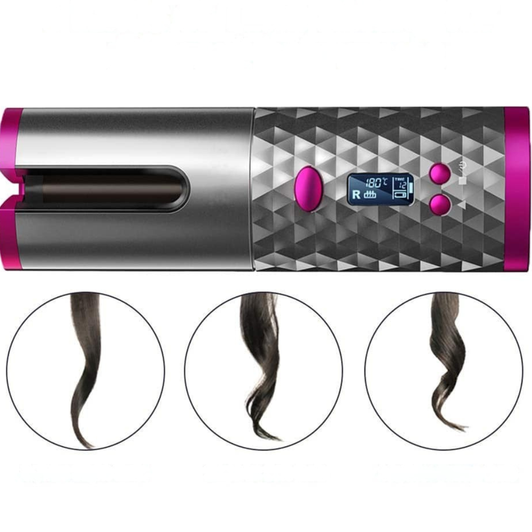 Cordless Hair Curler with Ceramic Barrel – Automatic Styling Tool for Effortless Curls 8