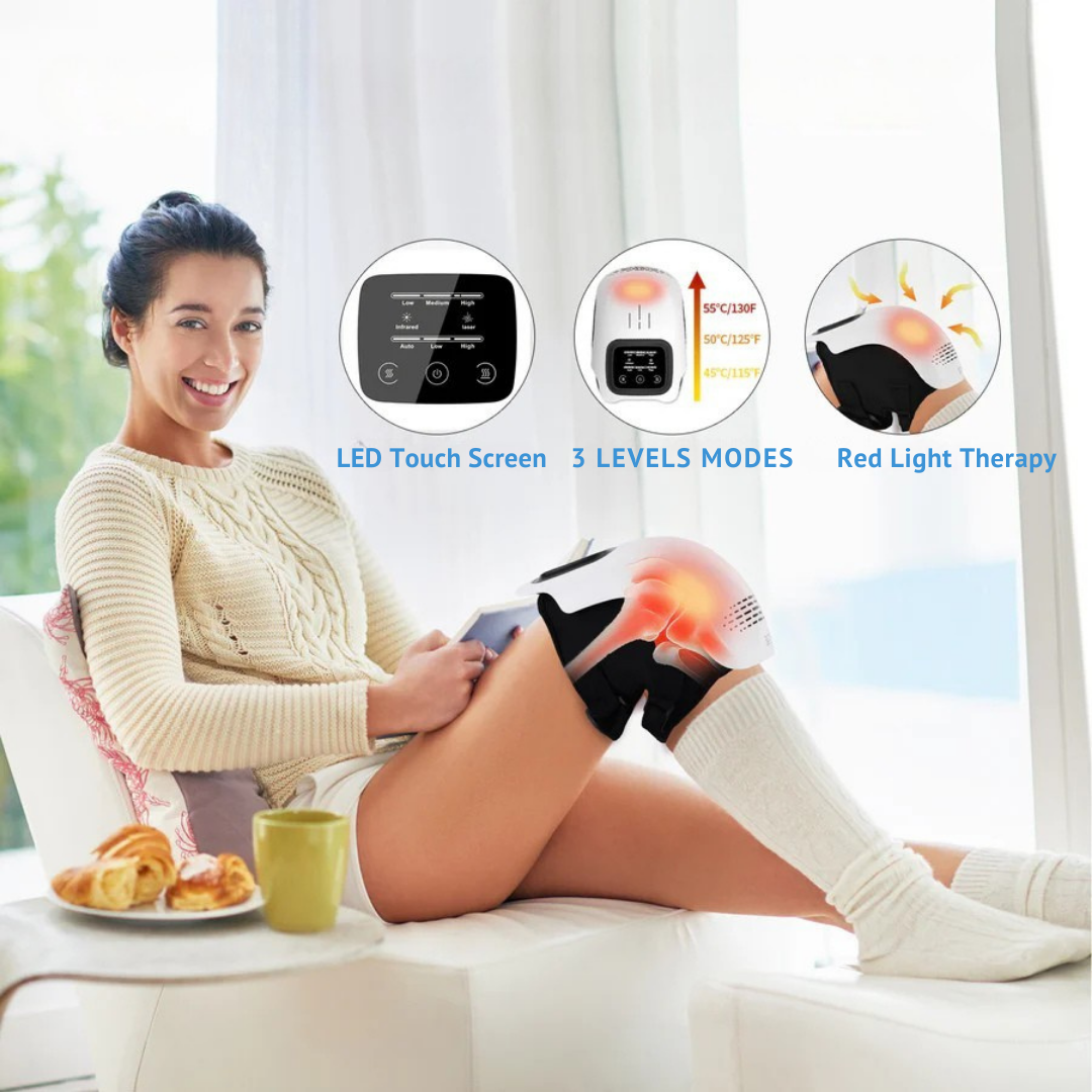 Cordless Heated Knee Massager with Adjustable Heat Settings for Knee Pain Relief – Portable Ergonomic Design 3