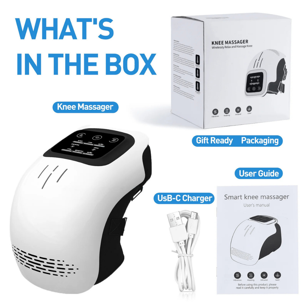 Cordless Heated Knee Massager with Adjustable Heat Settings for Knee Pain Relief – Portable Ergonomic Design 4