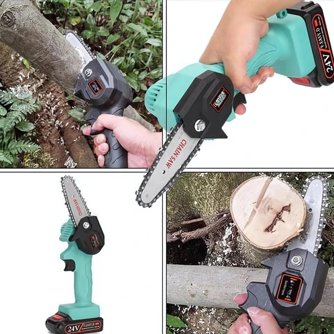 Cordless Mini Chainsaw for Garden Pruning – Lightweight, Rechargeable, and High-Performance 4