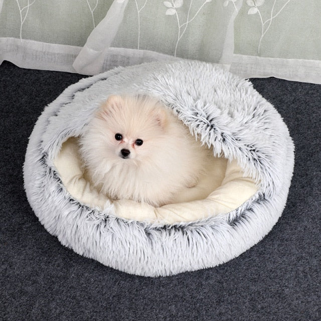 Cozy Cat Bed Cave with Orthopedic Support – Plush Hooded Design for Anxiety Relief, Ideal for Cats and Small Dogs 3