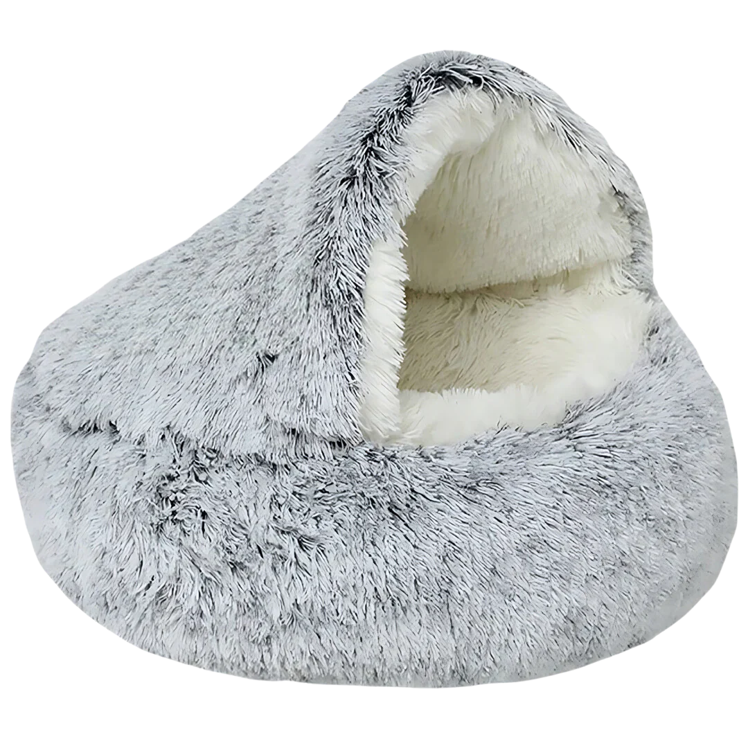 Cozy Cat Bed Cave with Orthopedic Support – Plush Hooded Design for Anxiety Relief, Ideal for Cats and Small Dogs 8