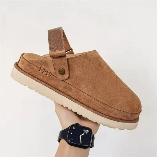 Cozy Platform Slippers for Women – Plush Winter House Flats in Brown 0