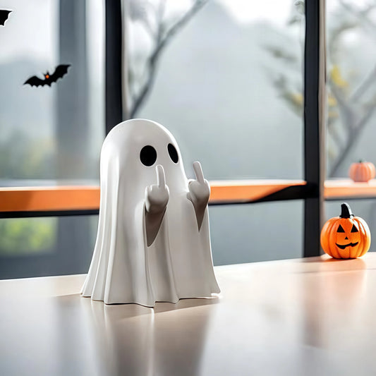 Cute Ghost Statue – Playful Halloween Decor for Indoor Display, Charming Decorative Figurine for Home and Coffee Table 0