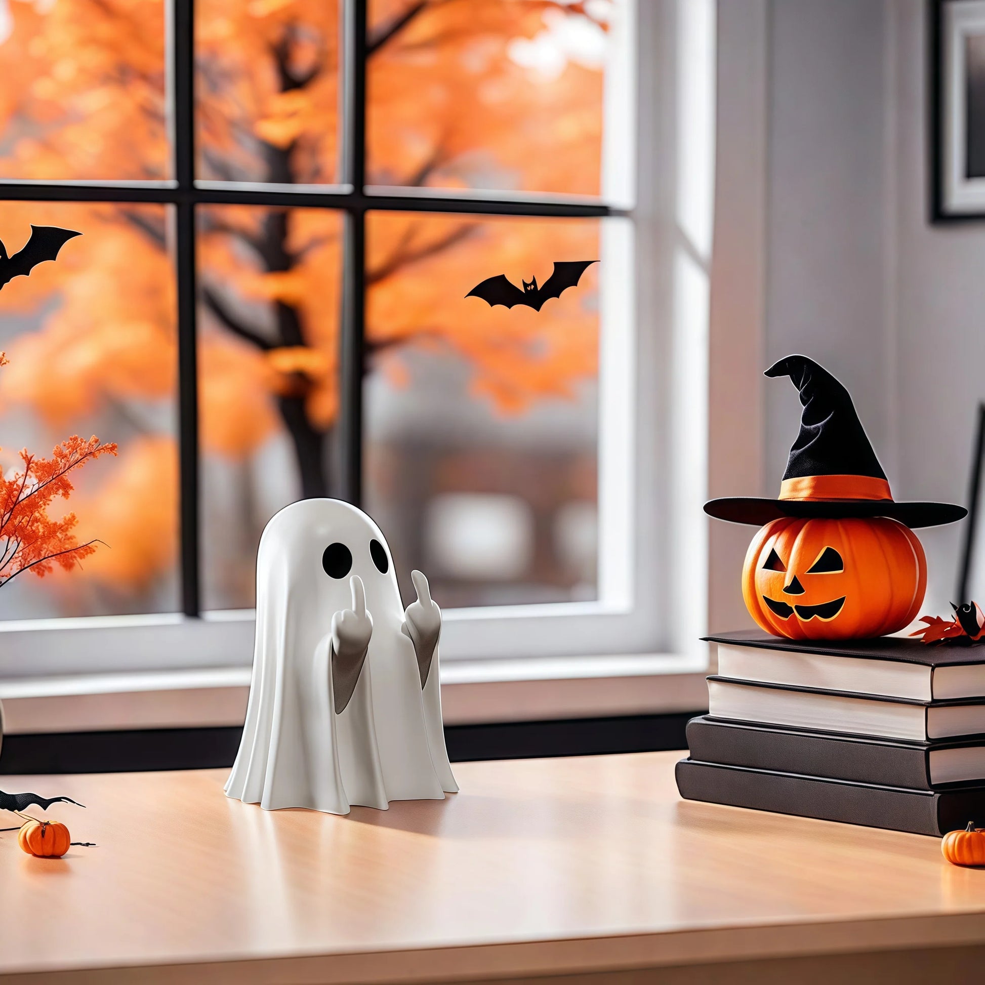 Cute Ghost Statue – Playful Halloween Decor for Indoor Display, Charming Decorative Figurine for Home and Coffee Table 3