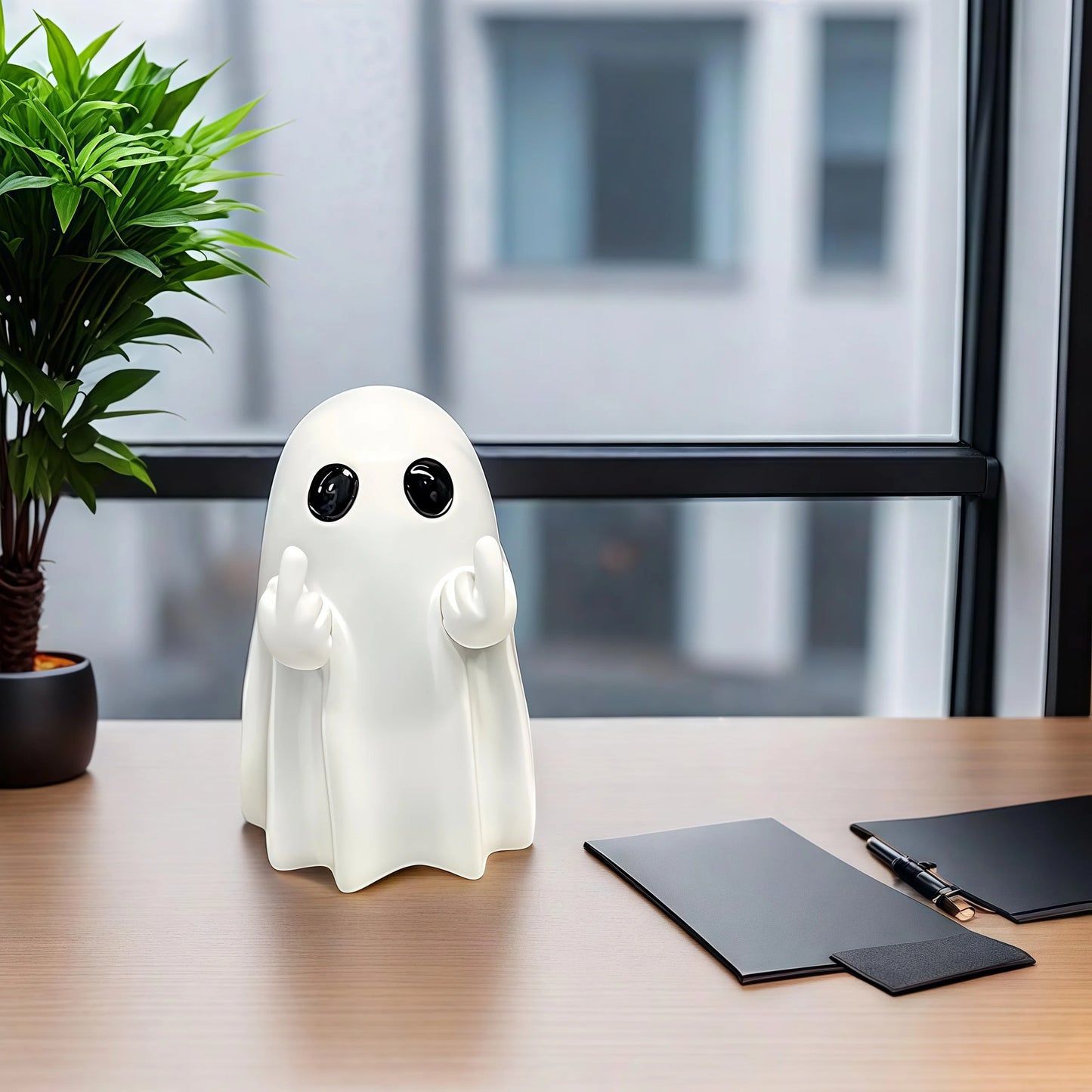 Cute Ghost Statue – Playful Halloween Decor for Indoor Display, Charming Decorative Figurine for Home and Coffee Table 4