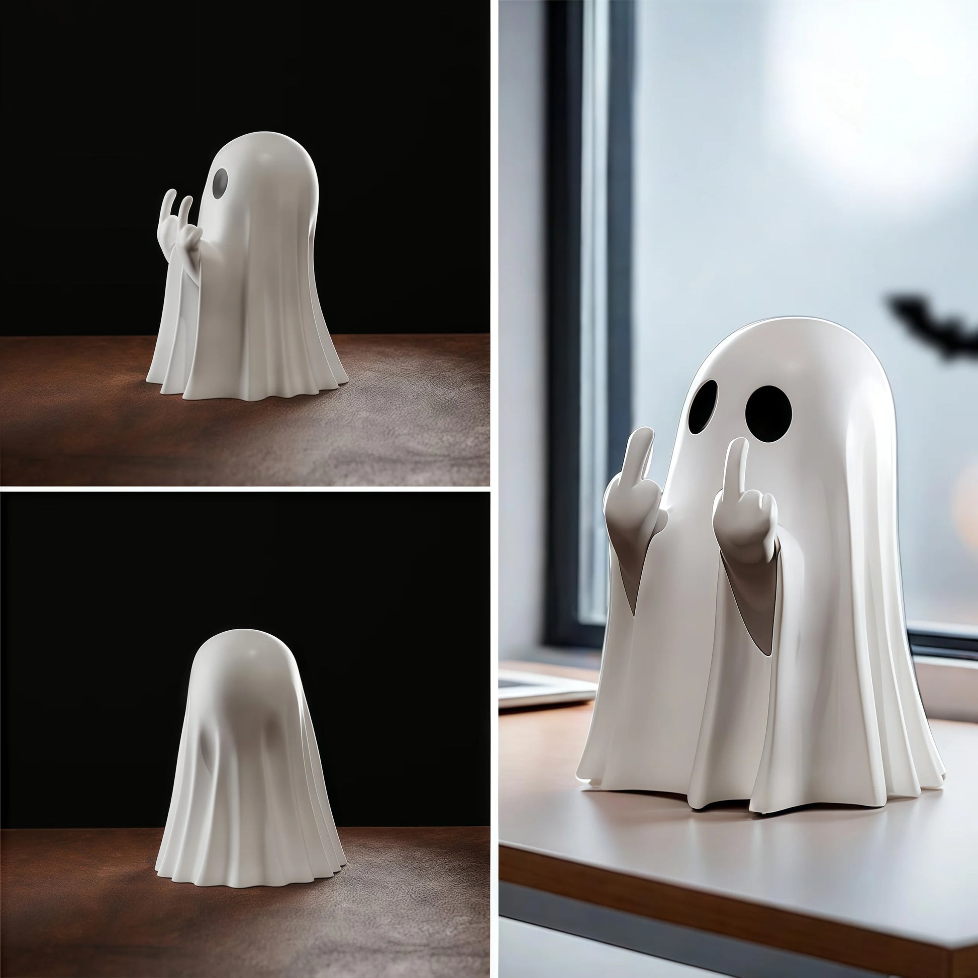 Cute Ghost Statue – Playful Halloween Decor for Indoor Display, Charming Decorative Figurine for Home and Coffee Table 5
