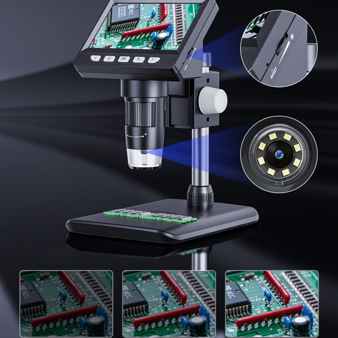 Digital Microscope with 4.3-Inch Screen and 1000X Magnification - USB Microscope Camera for Electronics and Coin Inspection 4