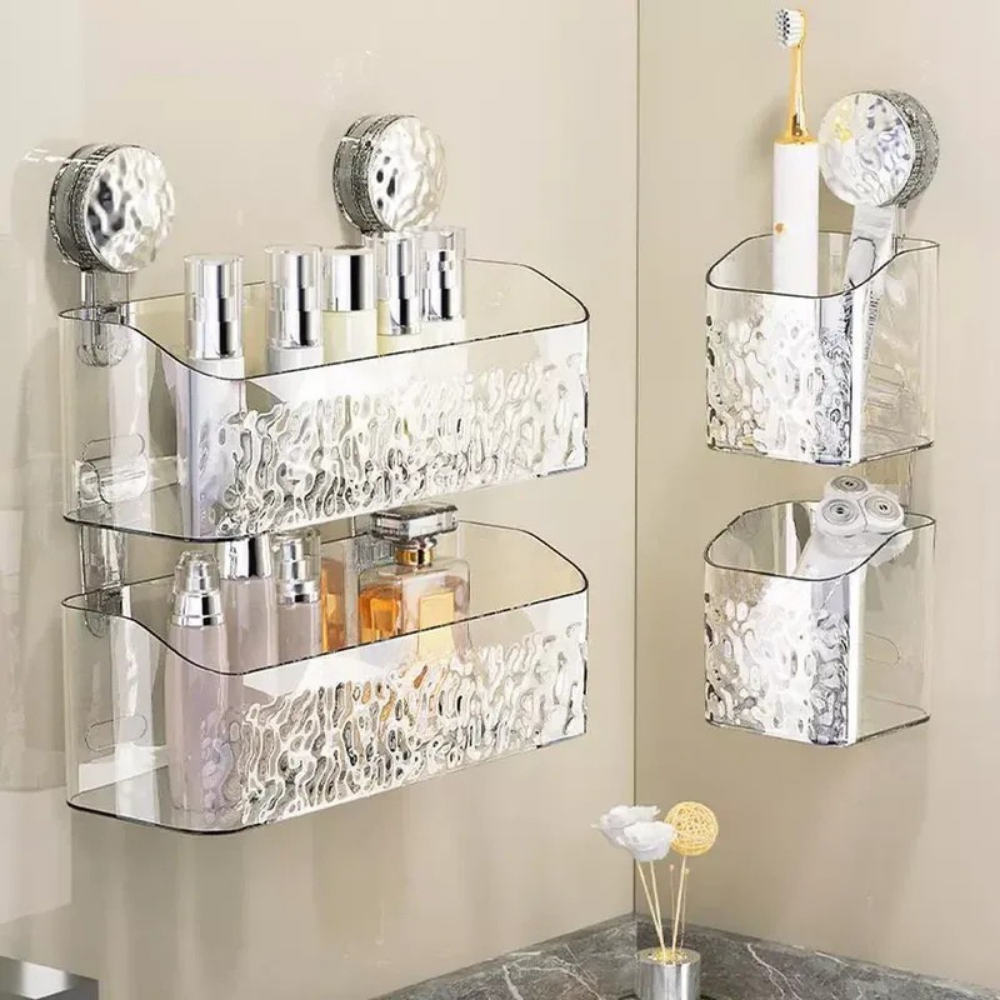 Durable Suction Bathroom Storage Shelves – Water-Resistant, Easy Installation, Space-Saving Design 5