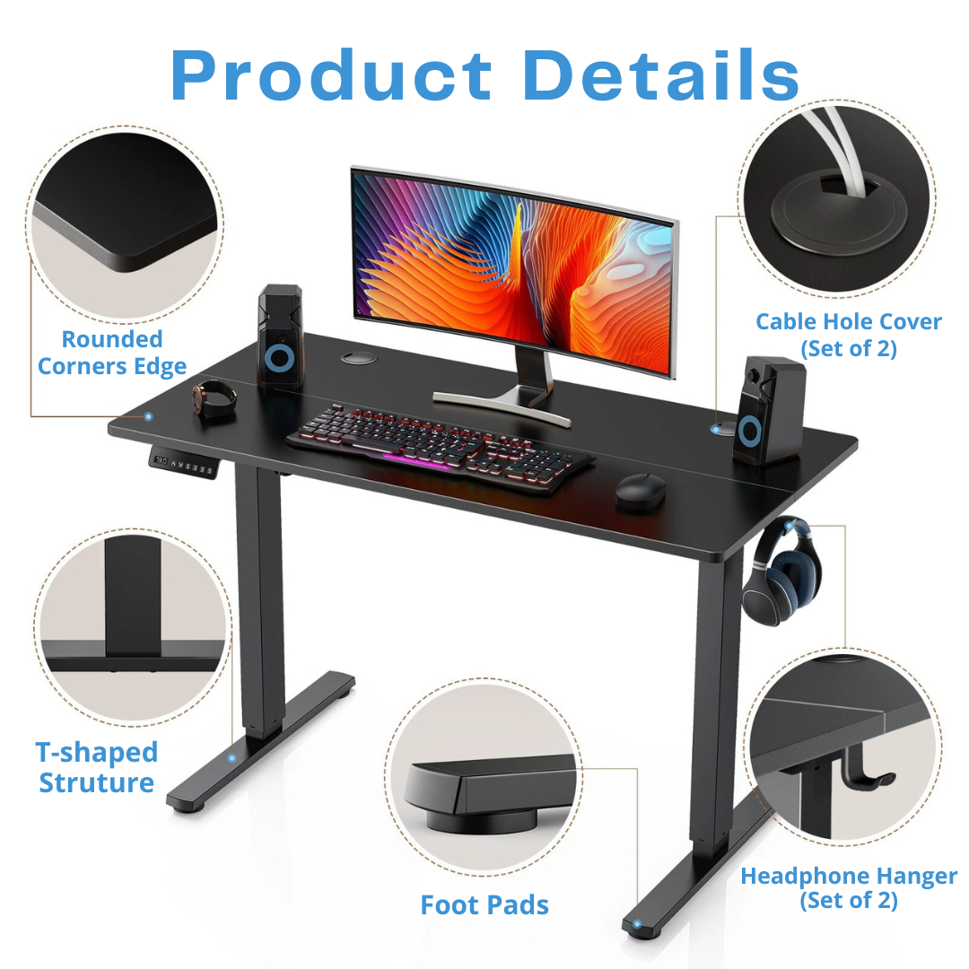 Electric Adjustable Standing Desk with Height Control – Ergonomic Workstation 4