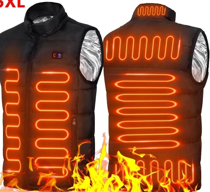 Electric Heated Jacket for Men and Women with 9 Heating Zones – Graphene USB Heating Coat for Outdoor Activities