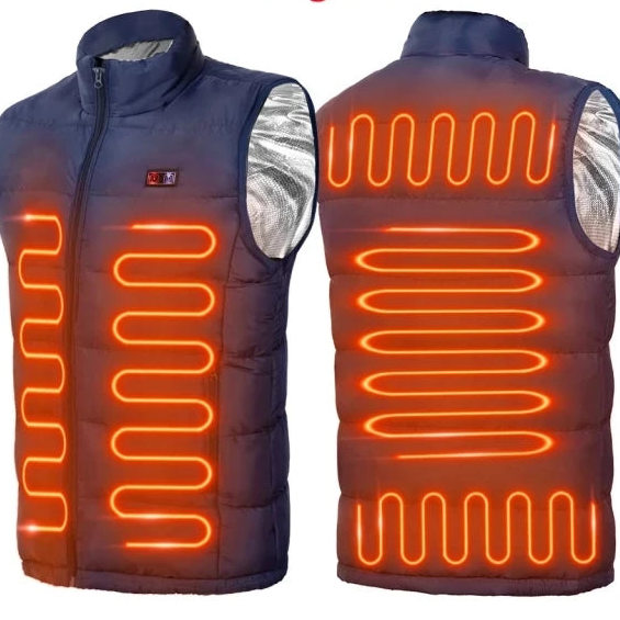 Electric Heated Jacket for Men and Women with 9 Heating Zones – Graphene USB Heating Coat for Outdoor Activities