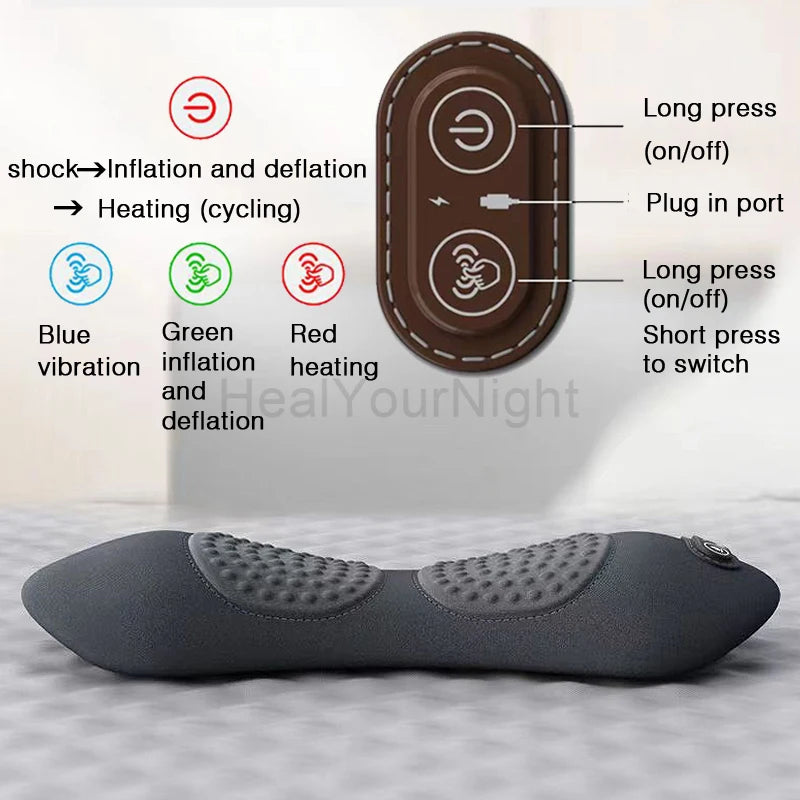 Electric Massage Waist Support Pad with Heating and Vibration for Pain Relief – Ergonomic Design, Portable and Comfortable 10
