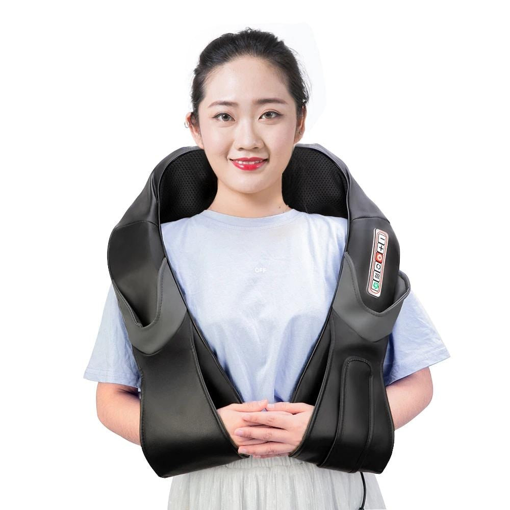 Electric Neck Massager with Heat – Portable Back and Shoulder Massage for Home and Car Use 1