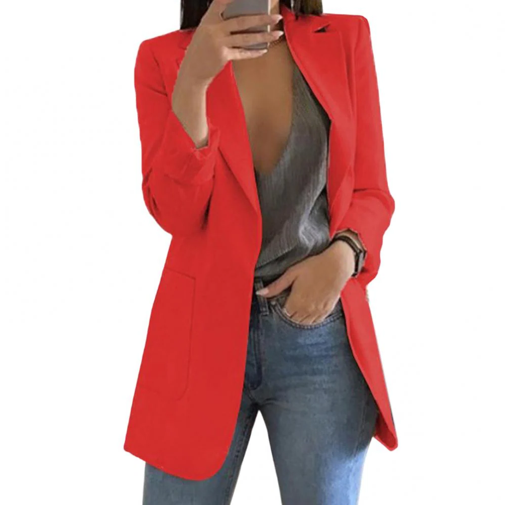 Elegant Black Blazer for Women in Luxurious Wool – Long Sleeve Tailored Jacket for All Occasions 4