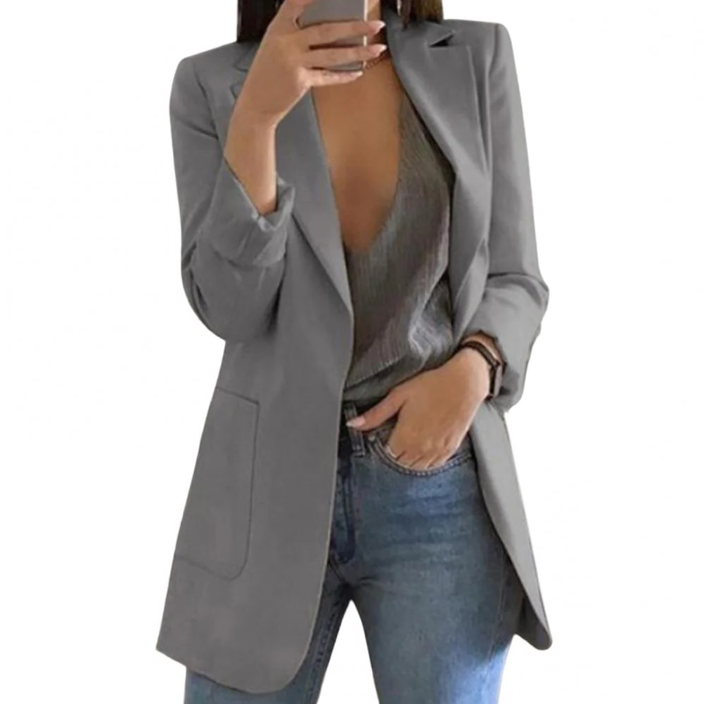 Elegant Black Blazer for Women in Luxurious Wool – Long Sleeve Tailored Jacket for All Occasions 7