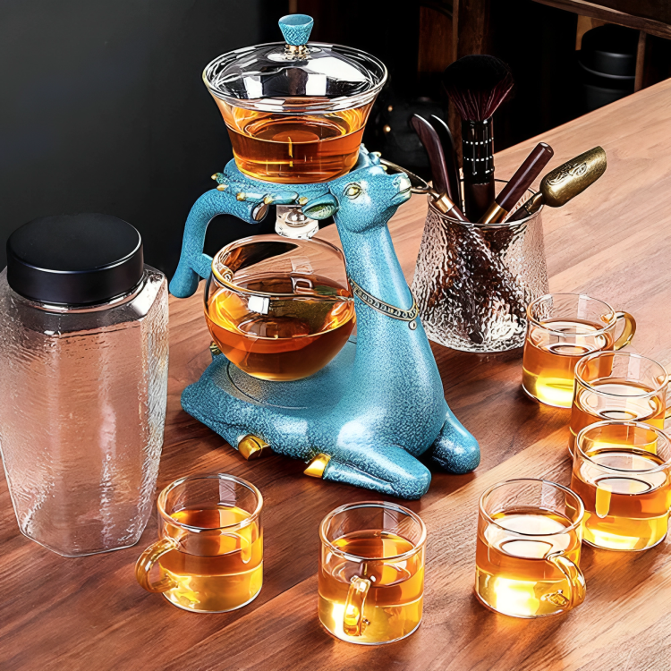 Elegant Ceramic Teapot Set with Animal Design – 5-Piece Tea Brewing Set 2