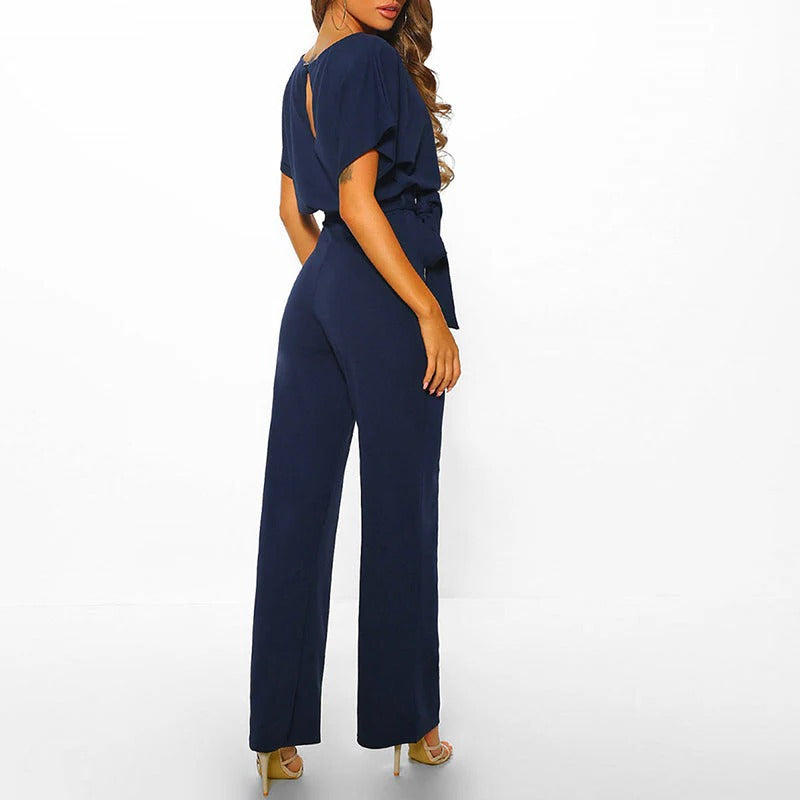 Elegant Dark Blue Women's Jumpsuit – Comfortable and Stylish for Special Occasions 8