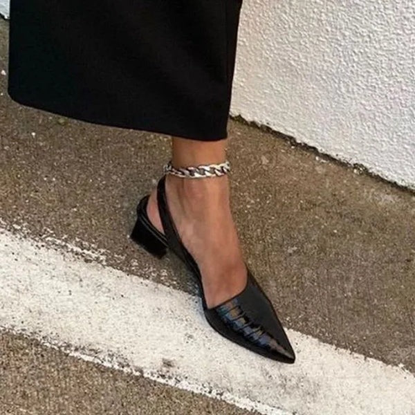 Elegant Orthopedic Pumps for Women with Arch Support and Pressure Relief – Classic Split Leather Design 1