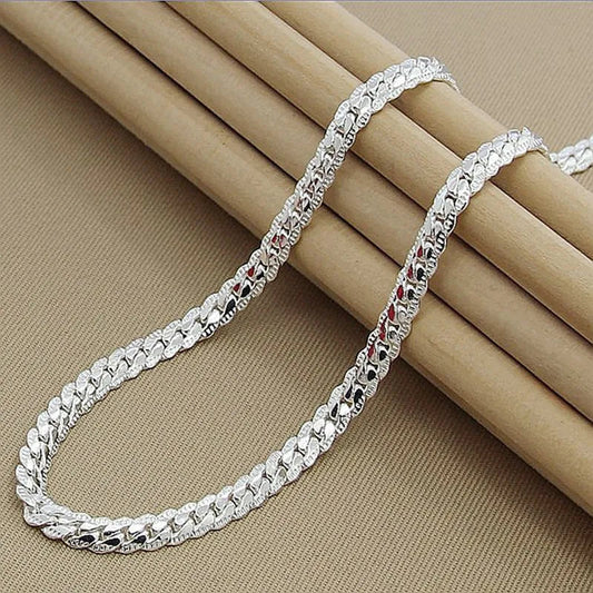 Elegant Sterling Silver Chain Necklace for Women – Timeless Versatile Jewelry for Any Occasion 0