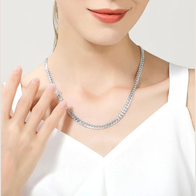 Elegant Sterling Silver Chain Necklace for Women – Timeless Versatile Jewelry for Any Occasion 1