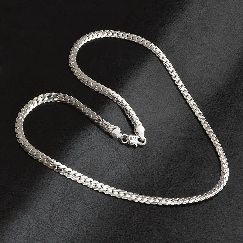 Elegant Sterling Silver Chain Necklace for Women – Timeless Versatile Jewelry for Any Occasion 5