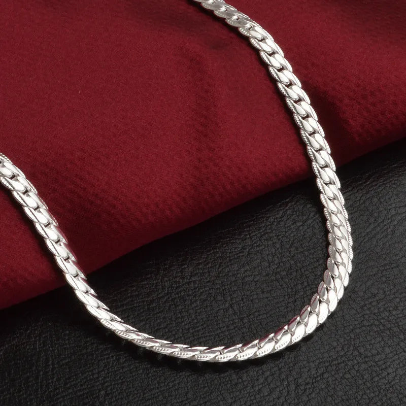 Elegant Sterling Silver Chain Necklace for Women – Timeless Versatile Jewelry for Any Occasion 6