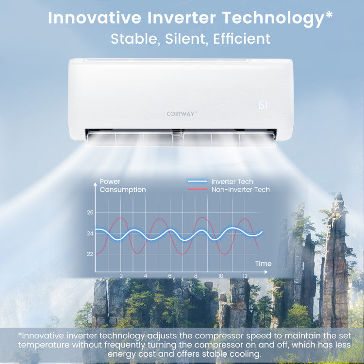 Energy-Saving Ductless Mini Split AC & Heat Pump – 12000 BTU with 21 SEER2 Efficiency 2