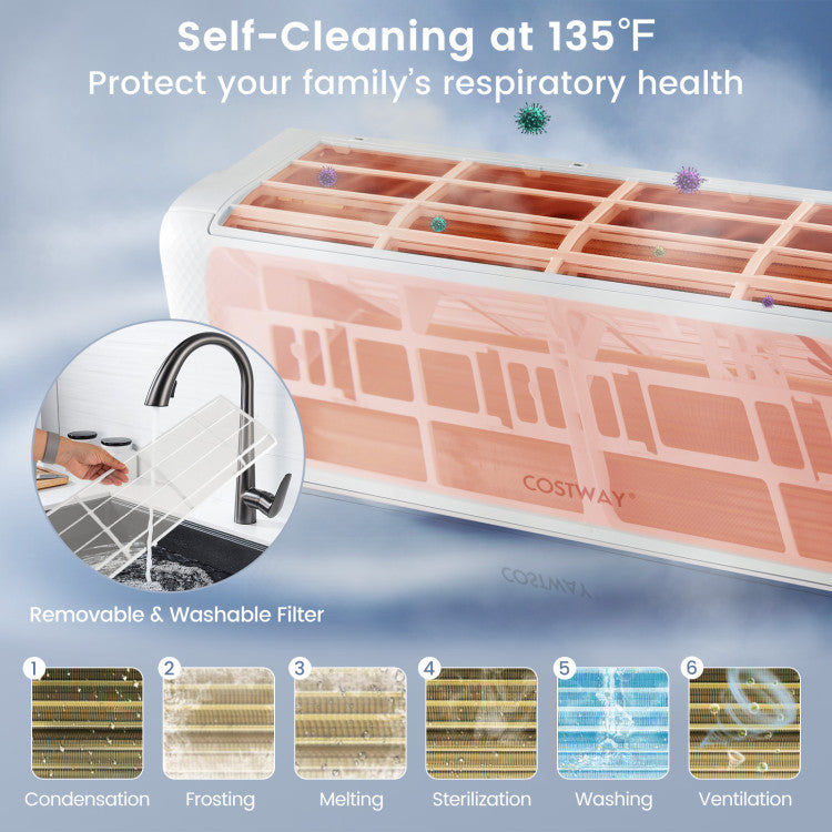 Energy-Saving Ductless Mini Split AC & Heat Pump – 12000 BTU with 21 SEER2 Efficiency 4