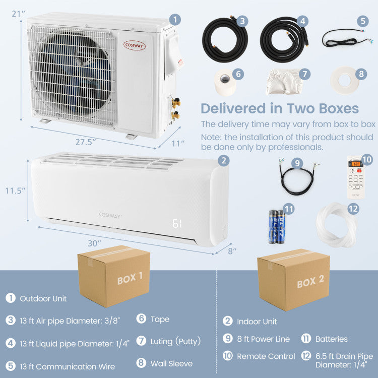 Energy-Saving Ductless Mini Split AC & Heat Pump – 12000 BTU with 21 SEER2 Efficiency 5