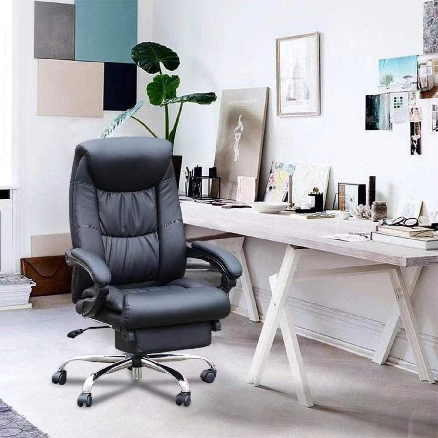 Ergonomic High Back Executive Chair with Adjustable Lumbar Support and Armrests 2