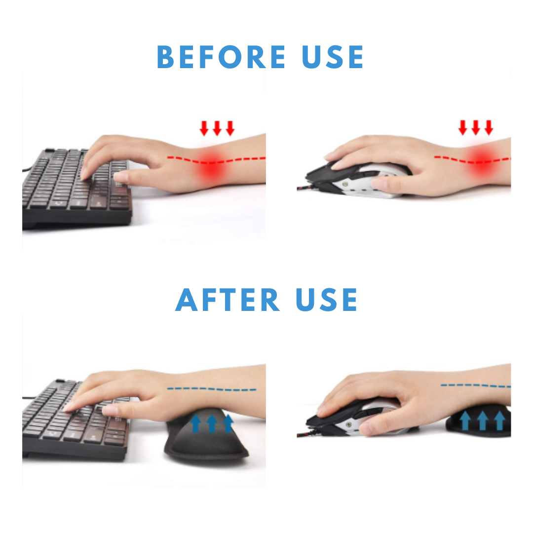 Ergonomic Keyboard and Mouse Wrist Rest Set for Comfort and Support 5