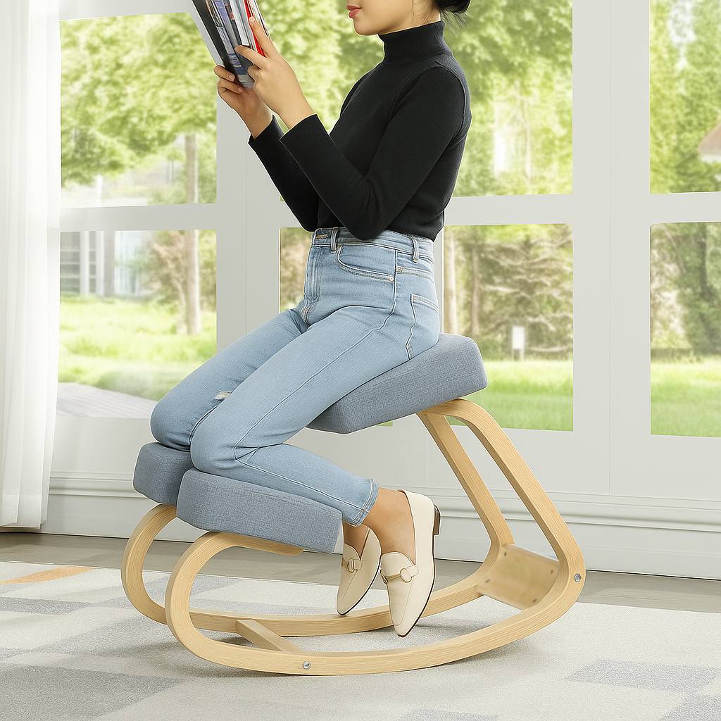 Ergonomic Kneeling Chair with Adjustable Height and Comfort Padding 0